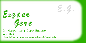 eszter gere business card